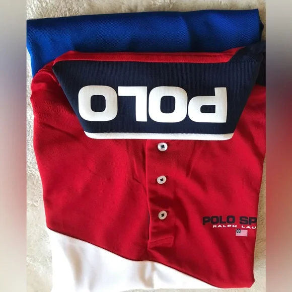 Polo Sport Ralph Lauren Red and Blue Polo Shirt